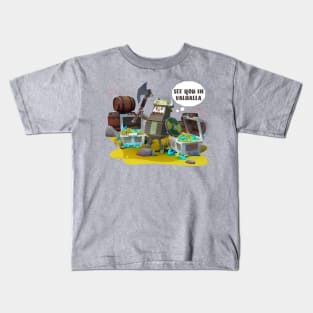 See you in Valhalla, Viking King with treasure box, Adam Kids T-Shirt